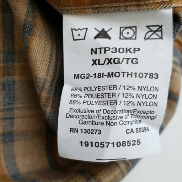 Wrangler Mens Brown Button Front Plaid Long Sleeve Collared Hiking Shirt Size XL - Picture 4 of 9